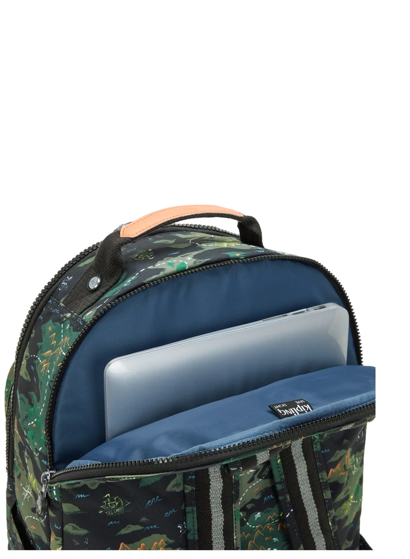 kipling Seoul Lap Camo Treasure Large Backpack (With Laptop Compartment)