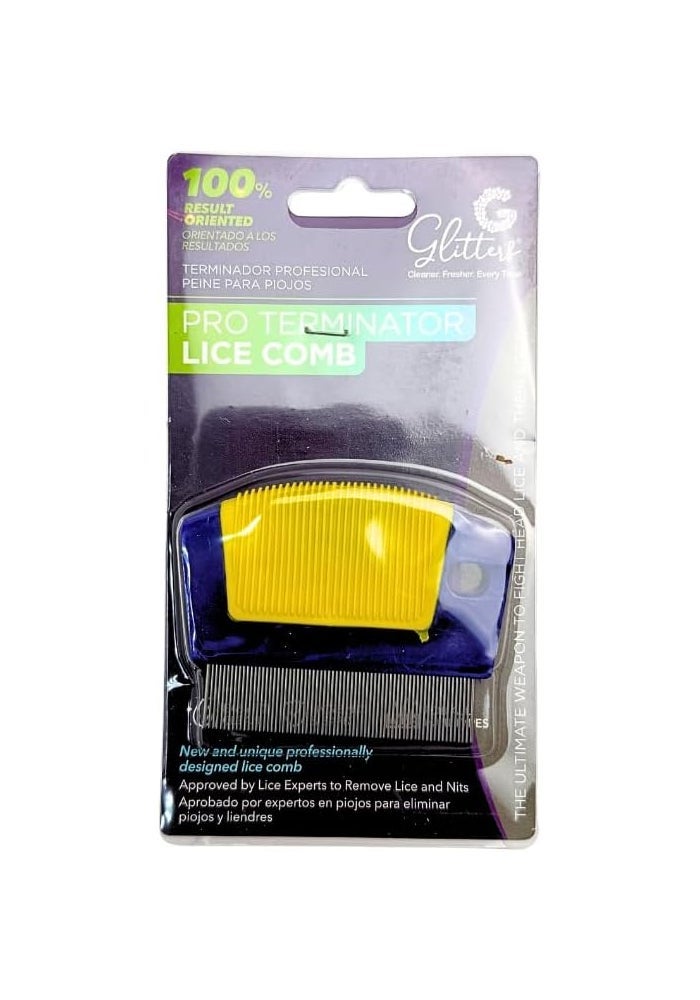 Glitters Professional Double-Sided Lice Comb - Fine-Toothed Hair Lice Removal Tool - Image 1