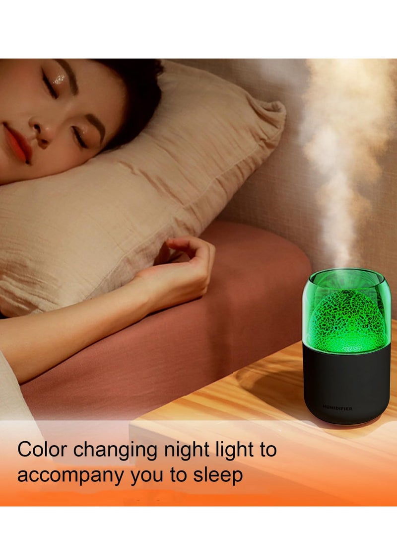 Zikra Quiet Cool Mist Humidifiers with LED Light Bedroom Aromatherapy Diffuser 300ml Multipurpose USB Desktop Night for Home Office Plants Car - Image 2