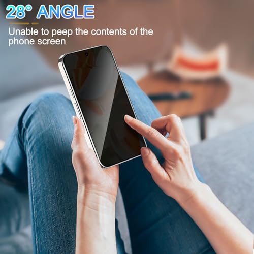 Lokyoo 2 Pack Privacy Screen Protector for Google Pixel 9 Pro/Pixel 9 [Anti-Spy Tempered Glass] [Fingerprint Unlock Support], Anti-Scratch, Bubble-Free, Easy Install 9H Protective Glass - Image 3