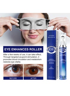 Jaysuing Eye Enhancing Roller with Hyaluronic Acid, Kojic Acid, Coffee Extract Eye Serum for Puffy Eyes and Dark Circles, Relieve Eye Fatigue, Lift Firm and Reduce Wrinkles and Fine Lines 15ML  - Image 3