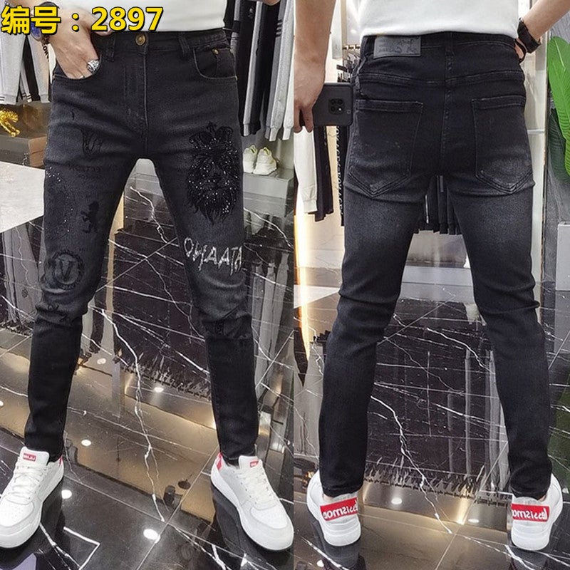 Unisex Classic Denim Jeans Loose Fit Daily Outdoor Wear - Image 1