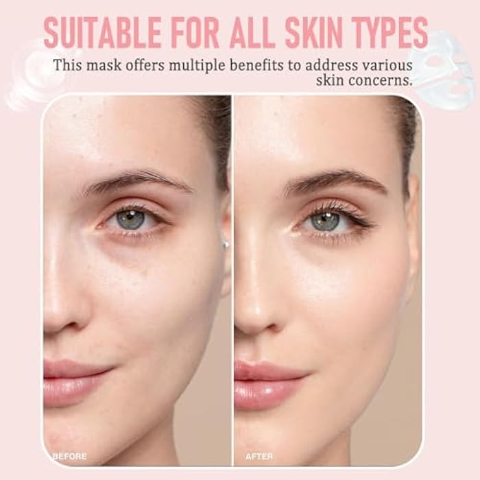 Loobexery 5 Pack Bio-Collagen Face Mask, Collagen Face Mask Overnight, Anti-Wrinkle Lifting Collagen Mask, Deeply Hydrates, Minimizes Pores, And Enhances Elasticity - Image 5