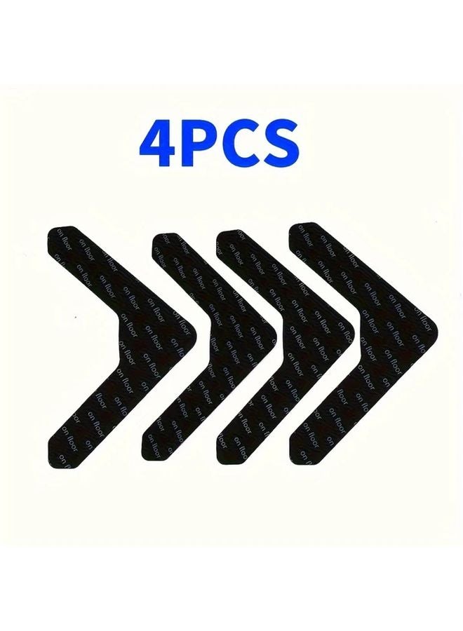 4pcs Double Sided Anti Slip Washable Carpet Tape For Wood Floors Tile - Image 3