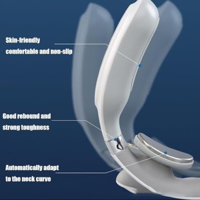 Heated Neck Massager: Sliver, Ergonomic Design - Portable Shiatsu Neck Massager for Home, Office, Travel Relaxation - Image 4