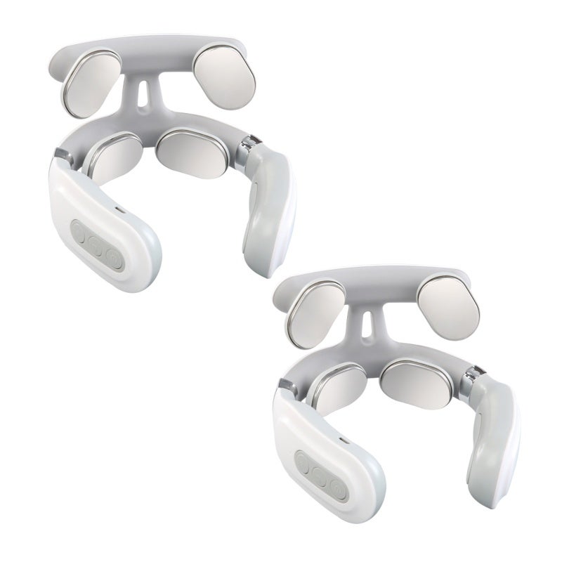 Heated Neck Massager: Sliver, Ergonomic Design - Portable Shiatsu Neck Massager for Home, Office, Travel Relaxation - Image 1