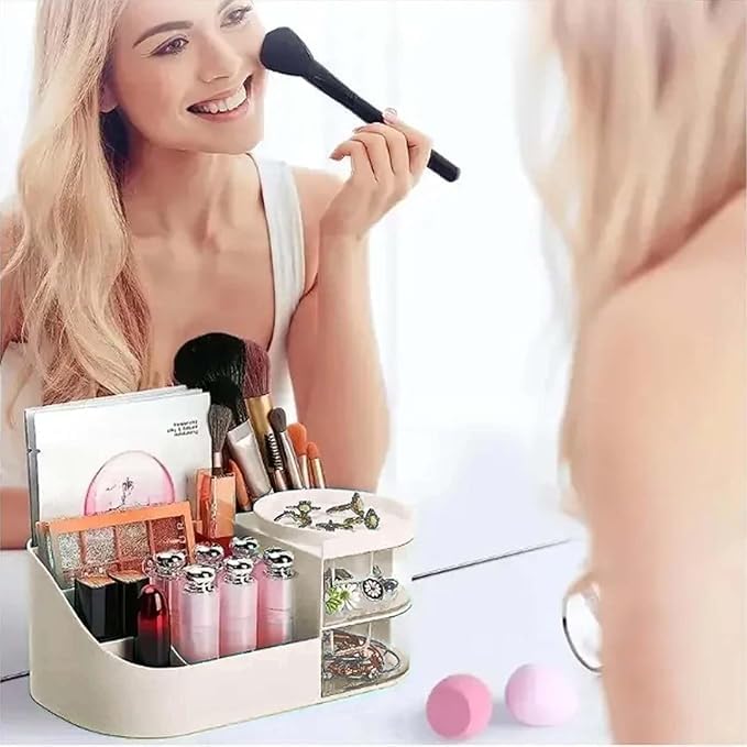YESIKOM (1Pcs Countertop Organizer With Drawers for Cosmetics Makeup Organizer for Vanity, Ideal for Beautiful Girls' Cosmetics organizer, For Storage Makeup Brush Holder, Skincare Organizers. - Image 3