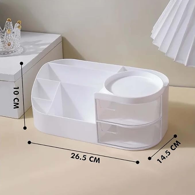 YESIKOM (1Pcs Countertop Organizer With Drawers for Cosmetics Makeup Organizer for Vanity, Ideal for Beautiful Girls' Cosmetics organizer, For Storage Makeup Brush Holder, Skincare Organizers. - Image 2