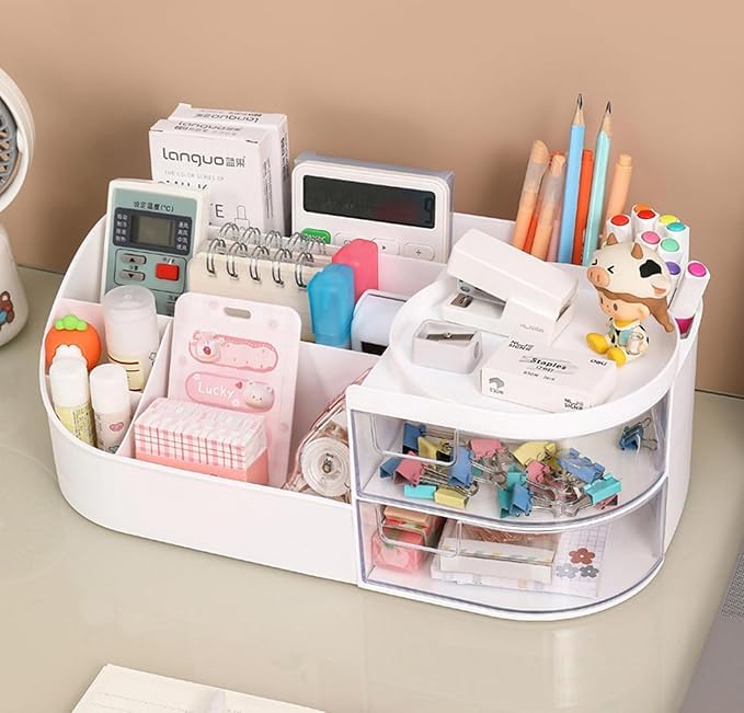 YESIKOM (1Pcs Countertop Organizer With Drawers for Cosmetics Makeup Organizer for Vanity, Ideal for Beautiful Girls' Cosmetics organizer, For Storage Makeup Brush Holder, Skincare Organizers. - Image 5