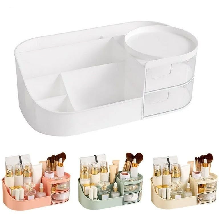 YESIKOM (1Pcs Countertop Organizer With Drawers for Cosmetics Makeup Organizer for Vanity, Ideal for Beautiful Girls' Cosmetics organizer, For Storage Makeup Brush Holder, Skincare Organizers. - Image 1