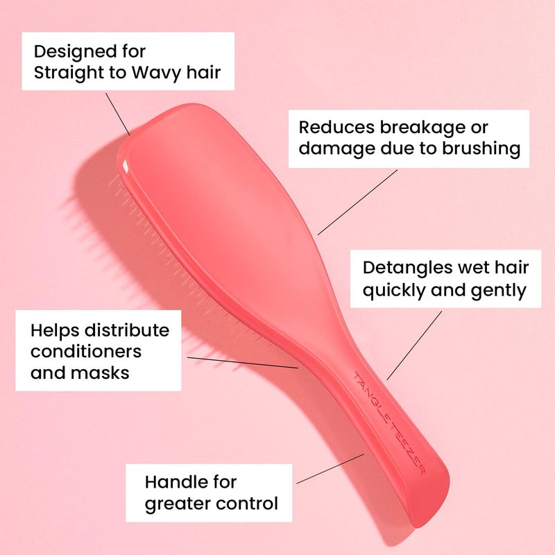 TANGLE TEEZER Market diverse application fit The Ultimate Detangler Hairbrush | For Wet & Dry Hair | Detangles All Hair Types | Reduces Breakage, Eliminates Knots | Two-Tiered Teeth & Comfortable Handle | Pink Punch Flexible sizing options - Image 2