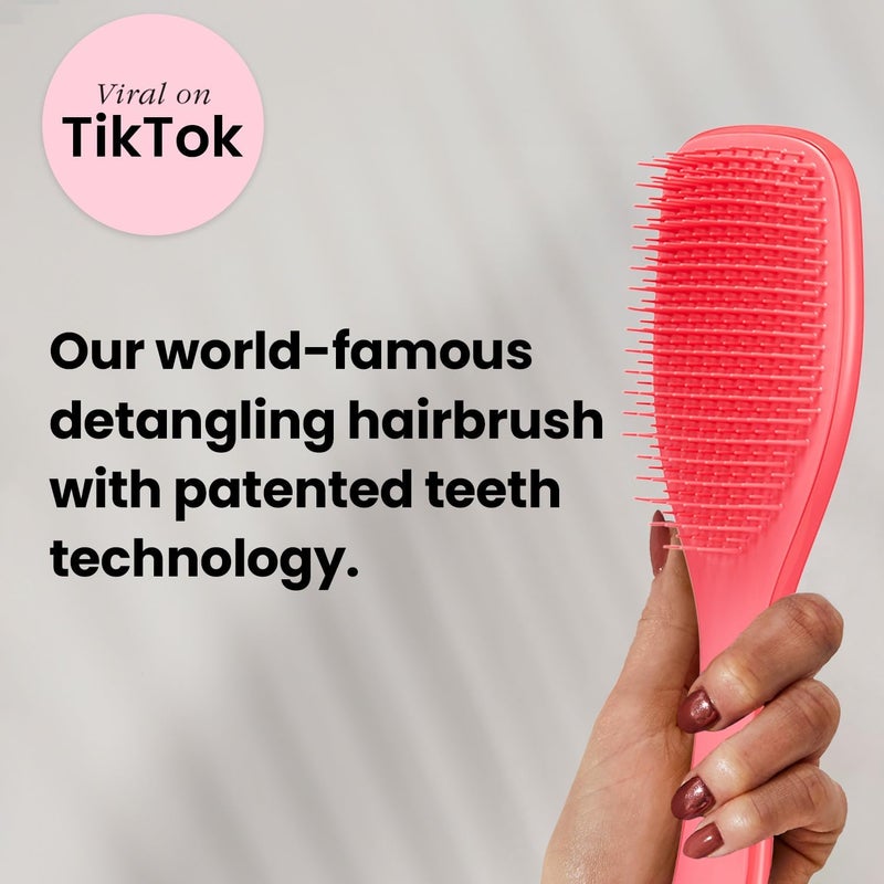 TANGLE TEEZER Market diverse application fit The Ultimate Detangler Hairbrush | For Wet & Dry Hair | Detangles All Hair Types | Reduces Breakage, Eliminates Knots | Two-Tiered Teeth & Comfortable Handle | Pink Punch Flexible sizing options - Image 1