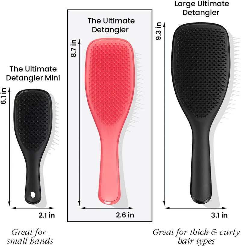 TANGLE TEEZER Market diverse application fit The Ultimate Detangler Hairbrush | For Wet & Dry Hair | Detangles All Hair Types | Reduces Breakage, Eliminates Knots | Two-Tiered Teeth & Comfortable Handle | Pink Punch Flexible sizing options - Image 4
