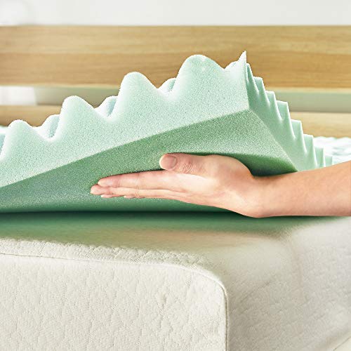 Mellow 1.5 Inch 5-Zone Memory Foam Mattress Topper, Calming Aloe Infusion, Dorm Essentials, Twin - Image 4