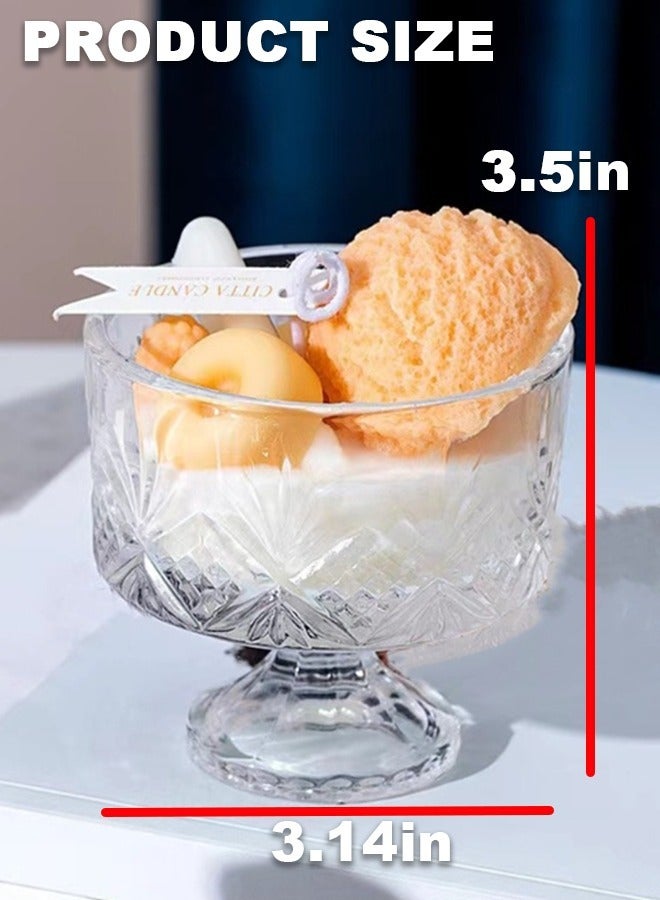 KLNAMAEAAN Ice Cream Luxury Crystal Glass Jar Soy Wax Scented Candle - Image 5