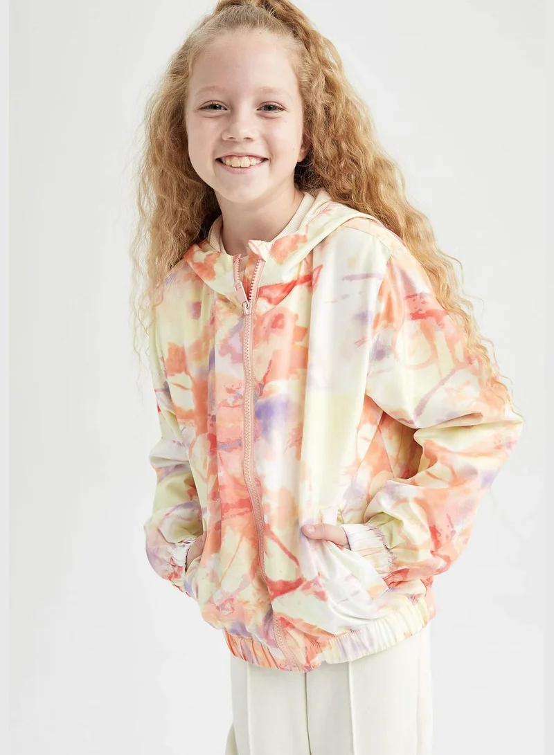 ديفاكتو Girl Hooded Long Sleeve Raincoat