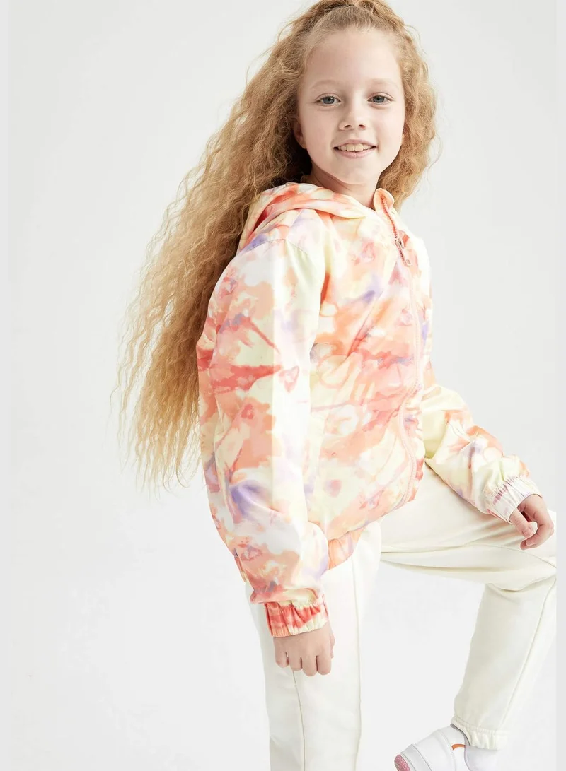 ديفاكتو Girl Hooded Long Sleeve Raincoat