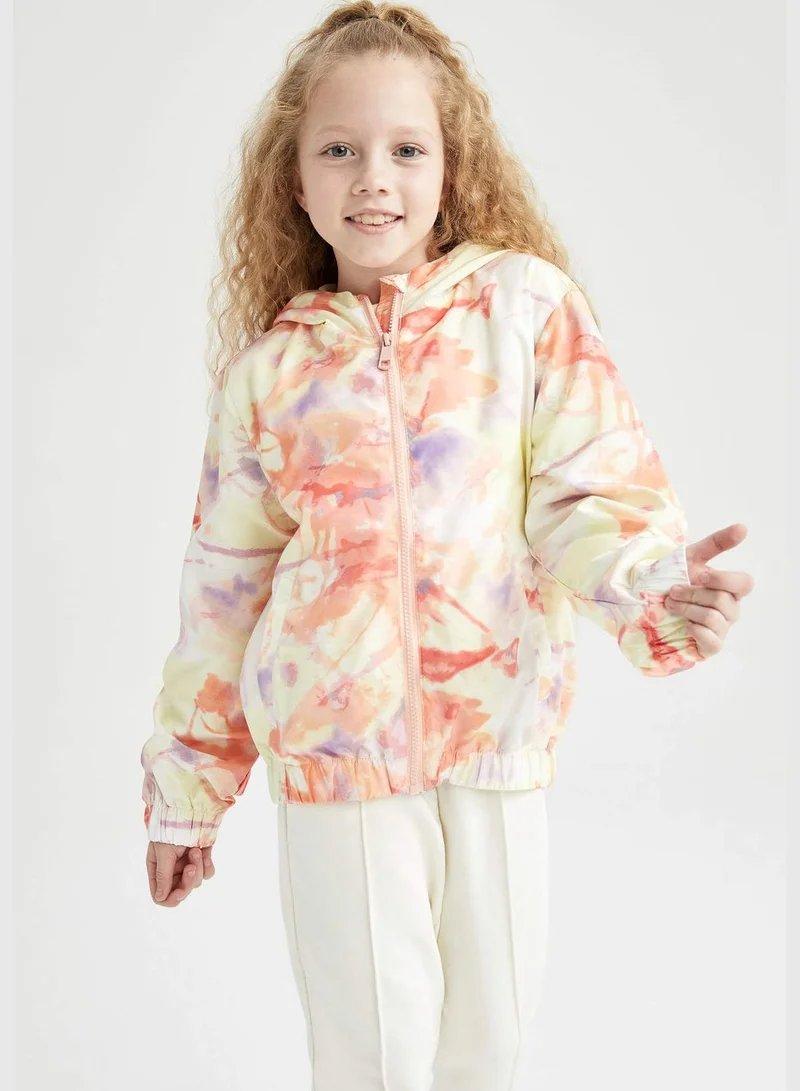 ديفاكتو Girl Hooded Long Sleeve Raincoat