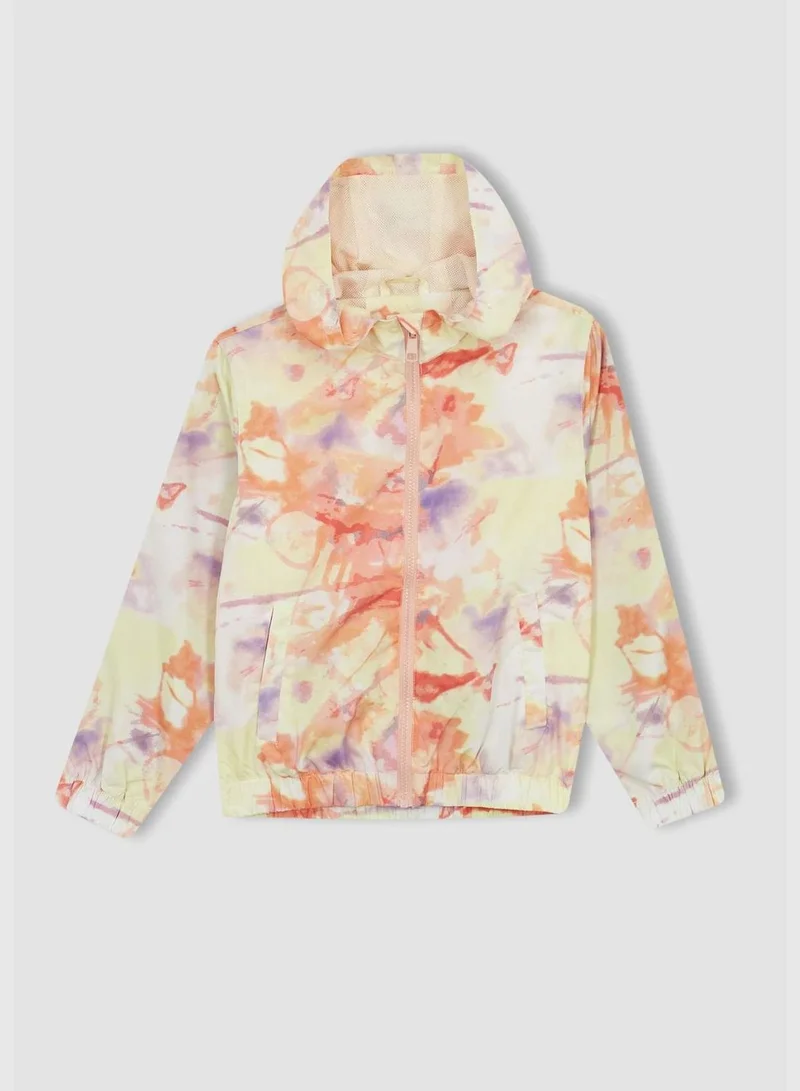 ديفاكتو Girl Hooded Long Sleeve Raincoat