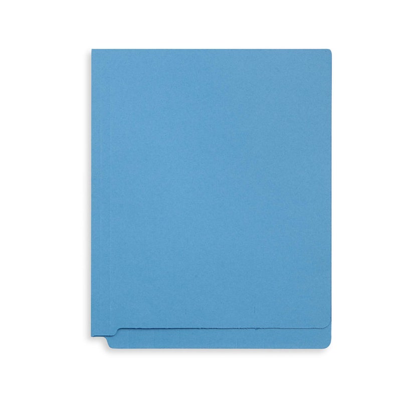 Blue Summit Supplies 50 Blue End Tab Fastener File Folders - Reinforced Straight Cut Tab - Durable 2 Prongs Designed to Organize Standard Medical Files, Receipts, Office Reports - Letter Size, Blue, 50 Pack - Image 4