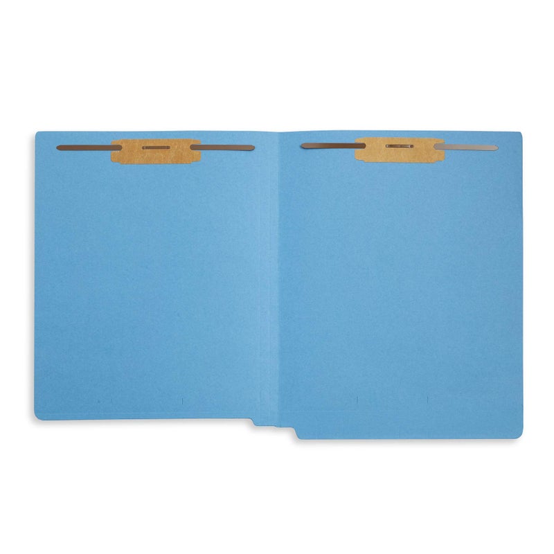 Blue Summit Supplies 50 Blue End Tab Fastener File Folders - Reinforced Straight Cut Tab - Durable 2 Prongs Designed to Organize Standard Medical Files, Receipts, Office Reports - Letter Size, Blue, 50 Pack - Image 5
