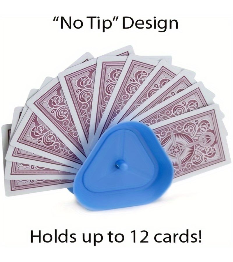 1 Set Triangle Clip Card Holder Hands Free Poker Game Accessories Gift - Image 4