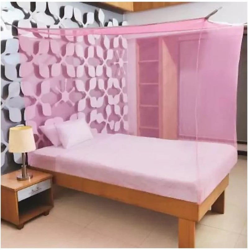Neekshaa Combo Pack Mosquito Net for Single Bed Polyester Mosquito Net for Baby | Bedroom | Family_Size-6x3 FT_Color-Green,Pink - Image 3
