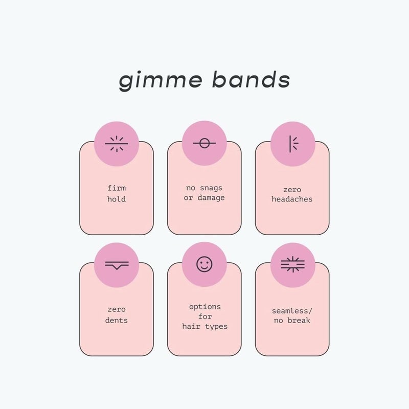 Gimme أربطة شعر جيمي السميكة | أربطة شعر ميكروفايبر سميكة لا تنكسر | تثبيت قوي ولكن لطيف بدون تشابك أو انبعاج أو كسر | أونيكس أسود - Image 3