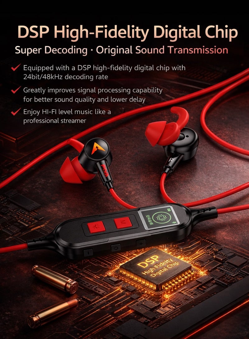 PIVA S6PRO Gaming Earphones With 27 PD Charging Port , APP Control, Built-in Sound Card, 3D Surround Sound, RGB Lighting, For iPhone, Redmagic, Samsung, Mobile, PC, PS5, PS4, Xbox Series X/s, Xbox One, Nintendo Switch - Type C Red - Image 3