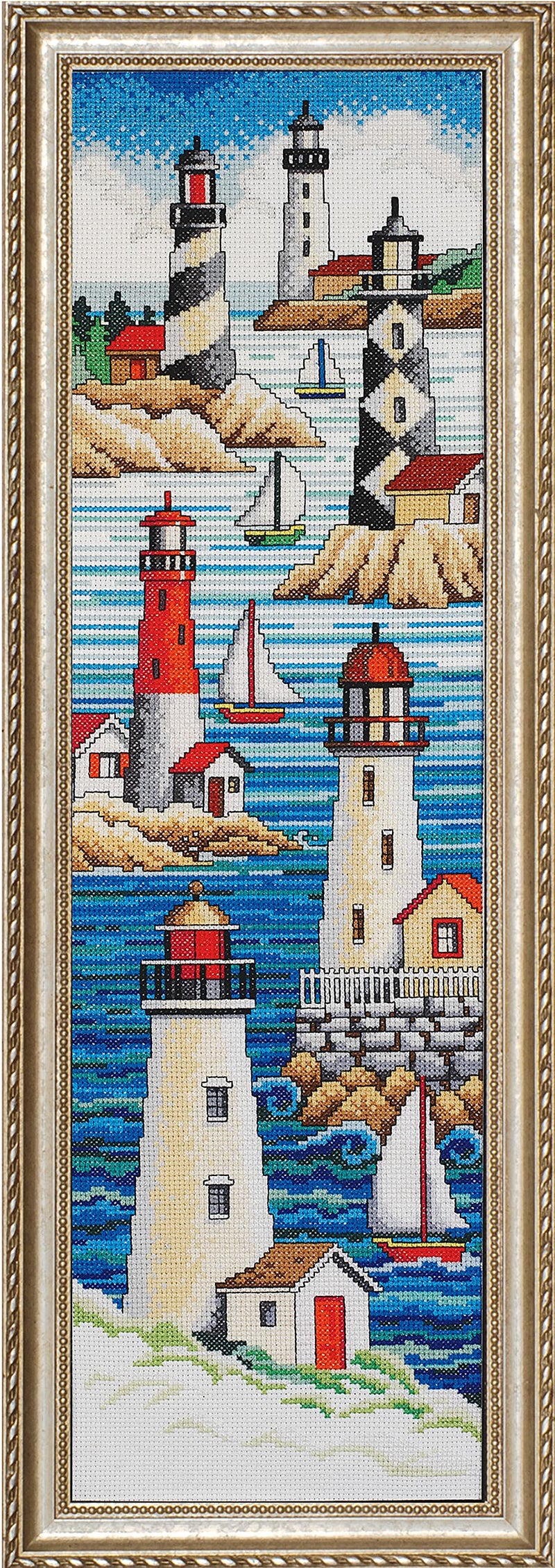Janlynn Lighthouses Counted Cross Stitch Kit-6"X21" 14 Count - Image 4