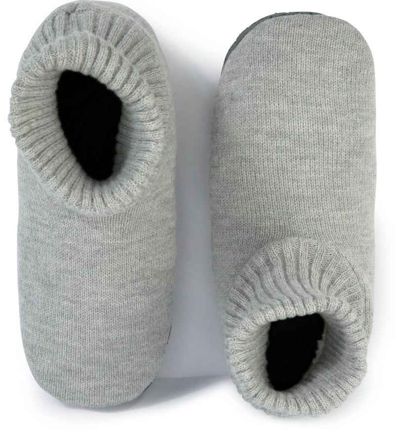 BenSorts Womens Slipper Socks with Grippers Warm House Indoor House Cozy Socks Gift 2 Pairs Dark Grey Khaki Size 8.5 9.5 10.5 - Image 5