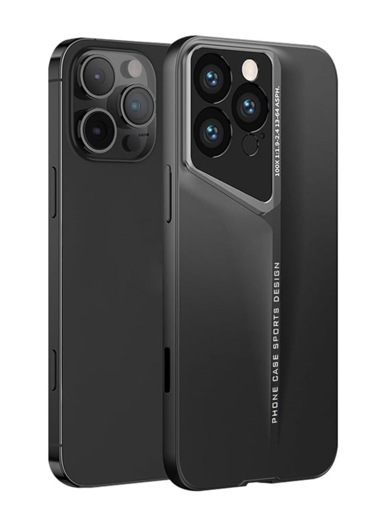 QIRG Case for iPhone 16 Pro Max, Blade Design, Ultra-Thin Military-Grade Shockproof Case, Matte Skin Feeling Back -Black - Image 1