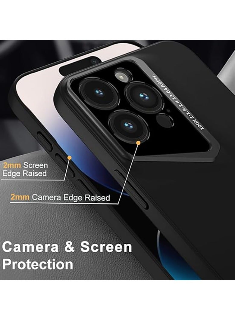 QIRG Case for iPhone 16 Pro Max, Blade Design, Ultra-Thin Military-Grade Shockproof Case, Matte Skin Feeling Back -Black - Image 2