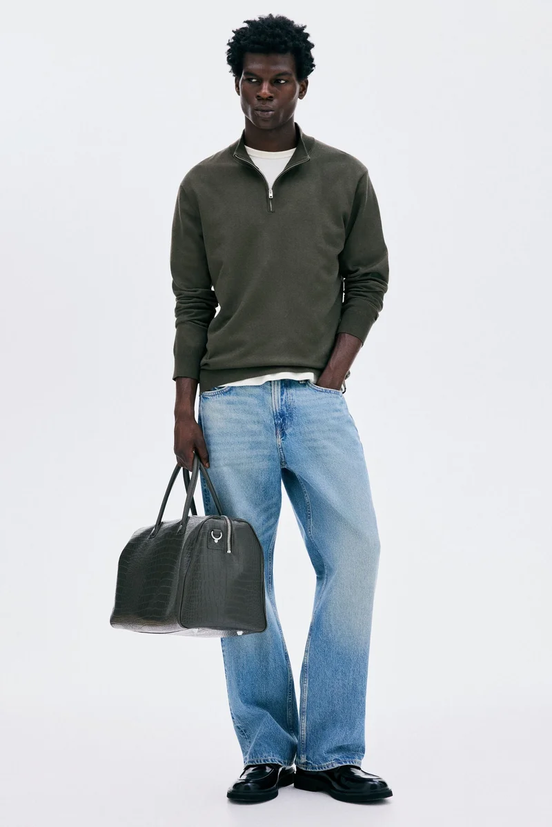 H&M  Regular Fit Zip-top jumper for Men | Best Price UAE