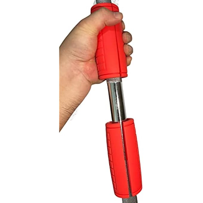 rayihni Pull Up Bar Thick Bar Adapter, Weight Grips Bar Fit For Standard Barbell - Dumbell Handles, Silicone Rubber Barbell Grips For Weight Lifting Cable Attachments & Fitness Training - Image 2