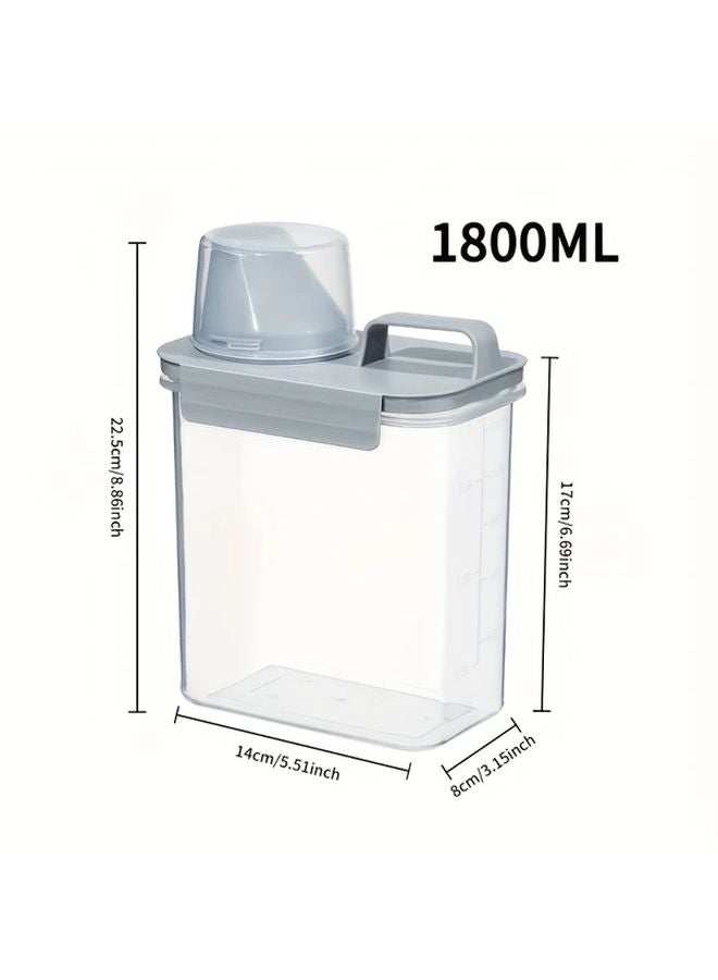 حاوية كبيرة لسائل الغسيل 60 أونصة (87 أونصة) 2 قطعة، حاوية شفافة مقاومة للتسرب قابلة للتكديس - Image 1