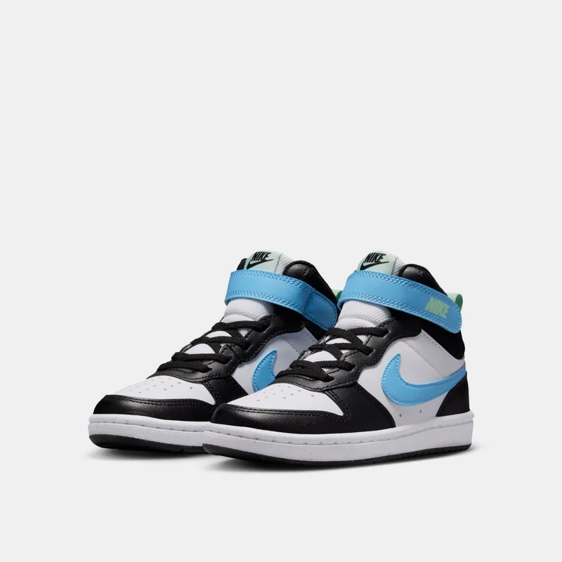 Nike White Kids' Court Borough Mid 2 Shoe (Younger Kids)  | Best Price UAE