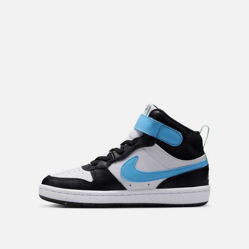 Nike White Kids' Court Borough Mid 2 Shoe (Younger Kids)  | Best Price UAE