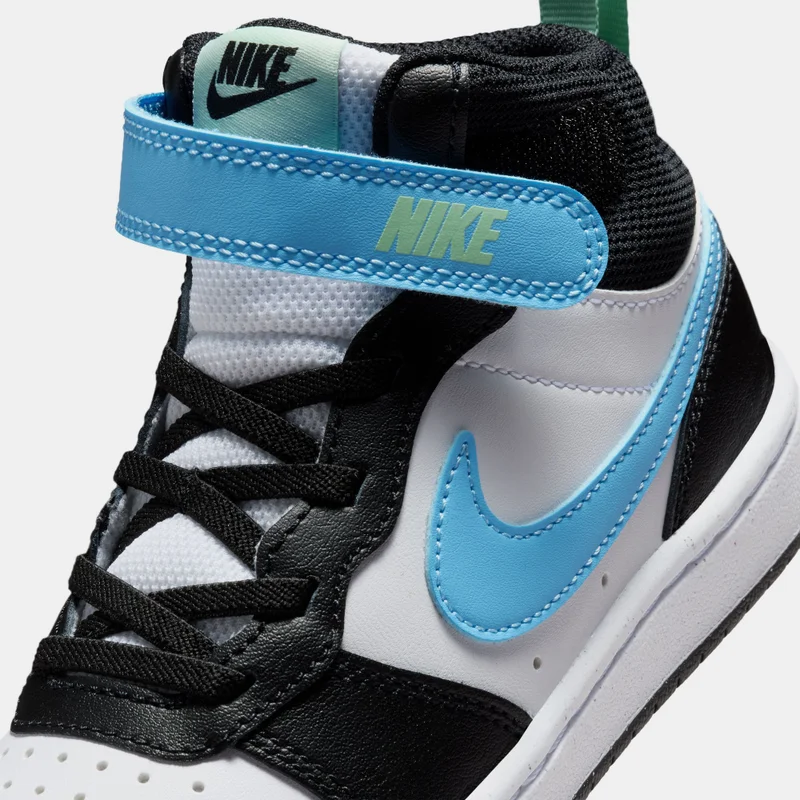 Nike White Kids' Court Borough Mid 2 Shoe (Younger Kids)  | Best Price UAE