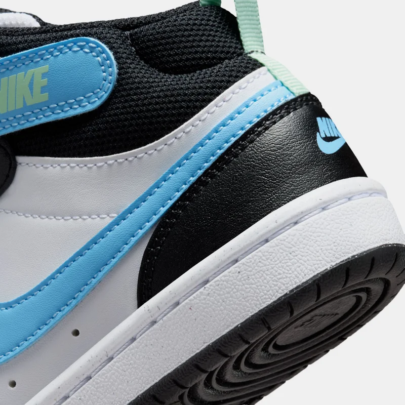 Nike White Kids' Court Borough Mid 2 Shoe (Younger Kids)  | Best Price UAE