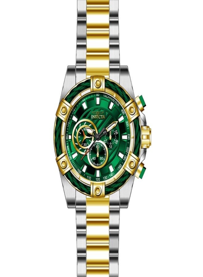 Invicta Men's Bolt Quartz Chronograph 52mm Watch with Stainless-Steel Strap, Gold, 25.2, Green, Quartz Watch - Image 2