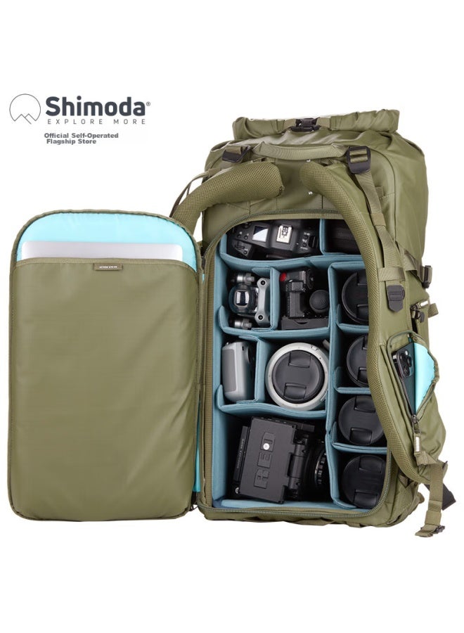 Shimoda Photography Bag, Outdoor Bird Shooting Cannon Bag, Telephoto 1200mm Prime Lens Camera Bag, Professional Large Capacity Waterproof Yidong X70v2 Backpack, Army Green, 520-143 - Image 5