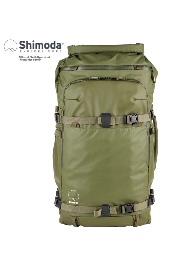 Shimoda Photography Bag, Outdoor Bird Shooting Cannon Bag, Telephoto 1200mm Prime Lens Camera Bag, Professional Large Capacity Waterproof Yidong X70v2 Backpack, Army Green, 520-143 - Image 1