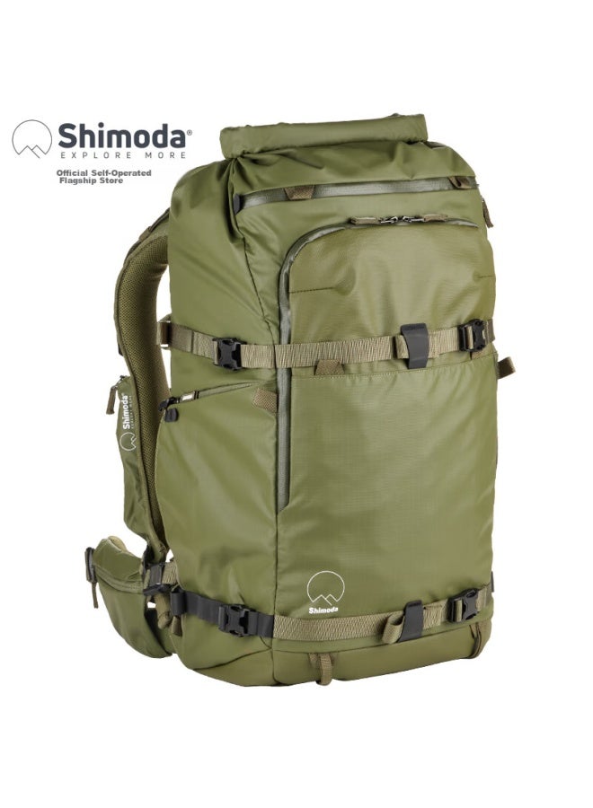 Shimoda Photography Bag, Outdoor Bird Shooting Cannon Bag, Telephoto 1200mm Prime Lens Camera Bag, Professional Large Capacity Waterproof Yidong X70v2 Backpack, Army Green, 520-143 - Image 2