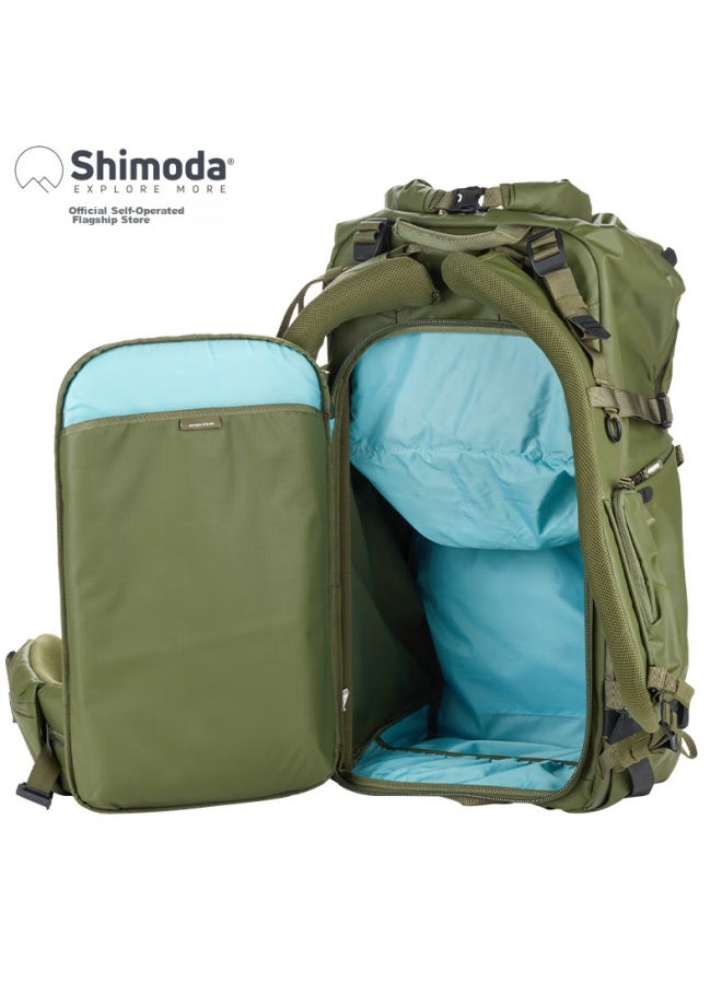 Shimoda Photography Bag, Outdoor Bird Shooting Cannon Bag, Telephoto 1200mm Prime Lens Camera Bag, Professional Large Capacity Waterproof Yidong X70v2 Backpack, Army Green, 520-143 - Image 4