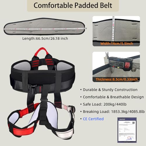 PRIORMAN Adult Bungee Fitness Harness Adjustable Safety Belt/Back Support Size Guide Heavy-Duty Workout Equipment-No Cord - Image 4