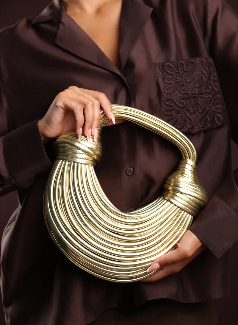 ويرز ذات فروم 'Blossom' Curved Metallic Shoulder Bag