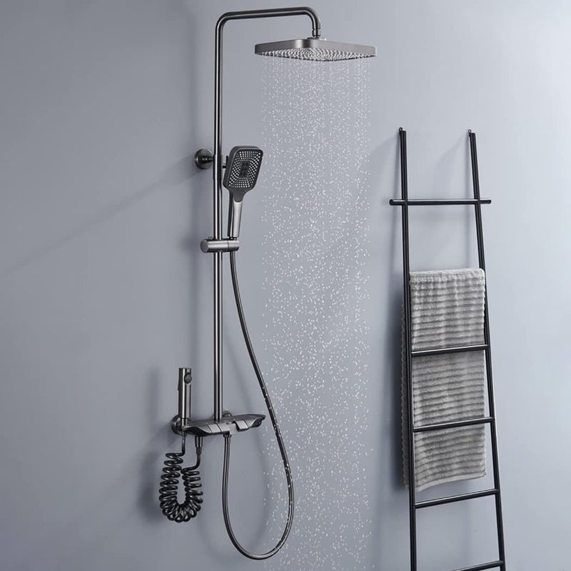 Premium Shower System with Overhead Rain Shower and 5-Function Hand Shower - Image 5