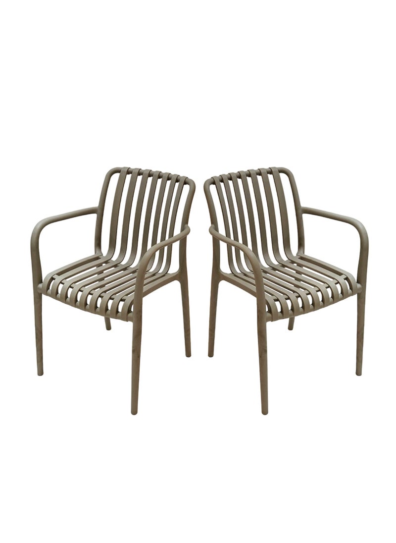 Living - Set of 4 piece Stackable outdoor modern hotel plastic restaurant dining chair chairs for events coffee shop - Image 1