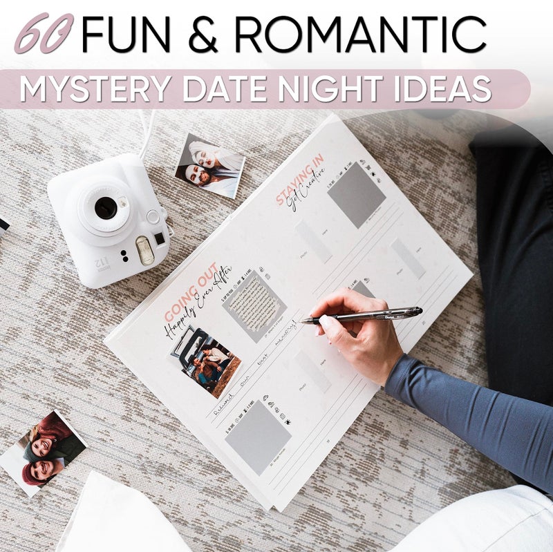 BLY Games كتاب ليلة المواعدة - 60 فكرة لليلة مواعدة مع مغامرات فريدة للأزواج، هدية عيد الحب، هدايا له، هدية رومانسية للأزواج، هدية ذكرى أو زفاف - Image 2